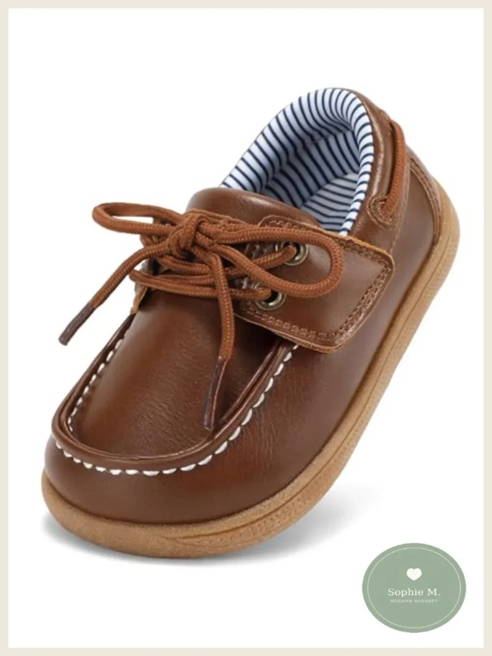 Toddler Boys Dress Oxfords Faux Leather Hook & Loop Loafers, Lightweight